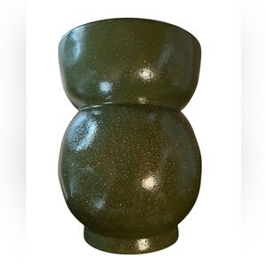 NWT Studio McGee Textured Olive Green Ceramic Vase